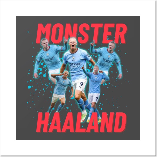 Erling Haaland Bootleg T-shirt Wall Art by STREETMVMNT